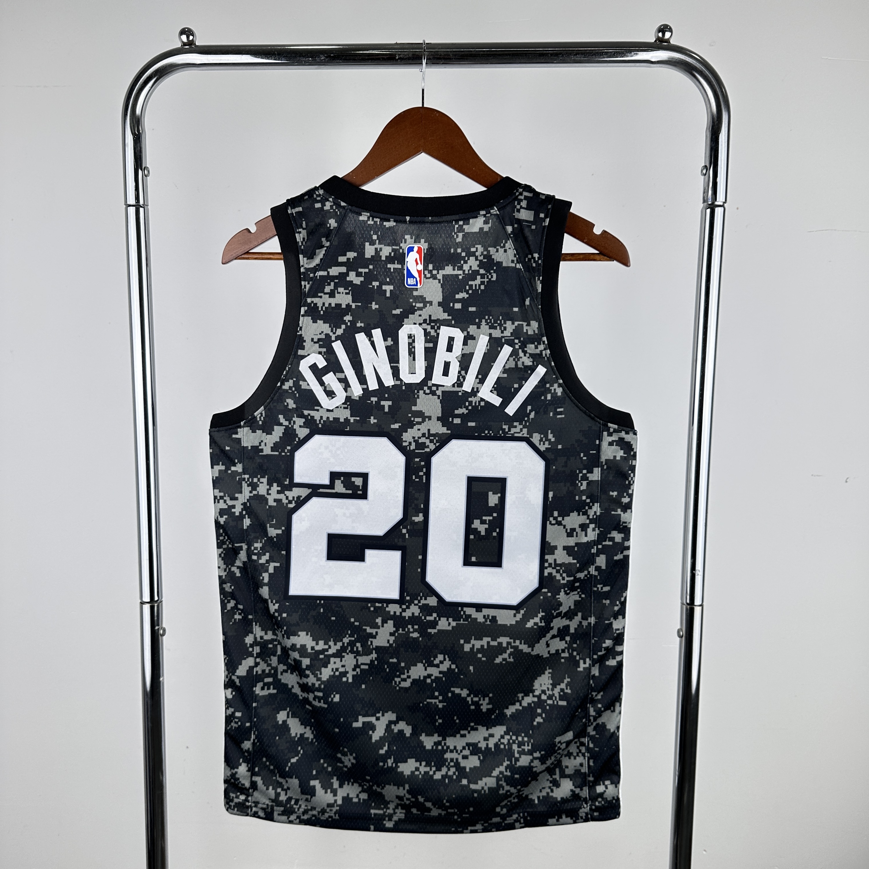 Men San Antonio Spurs 20 Ginobili Camo Nike 2024 NBA Jersey